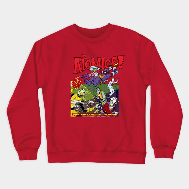 THE ATOMICS Strange Super-Heroes! Crewneck Sweatshirt by MICHAEL ALLRED